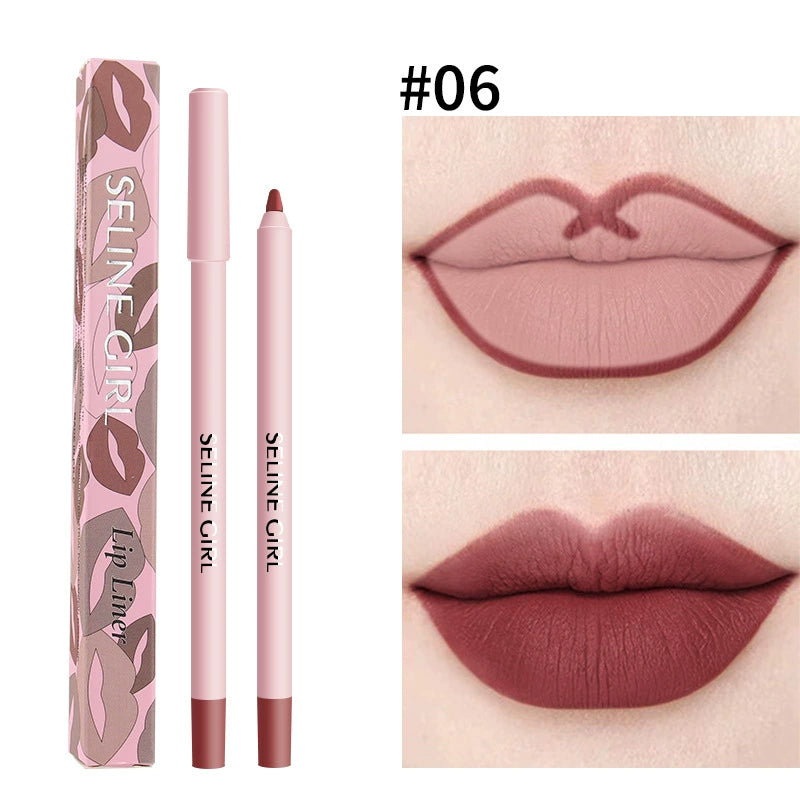 6 Piece Waterproof Lip Liner Pencil Set, Transfer Proof, Long Lasting, Easy to Apply, Smooth and Moisturizing